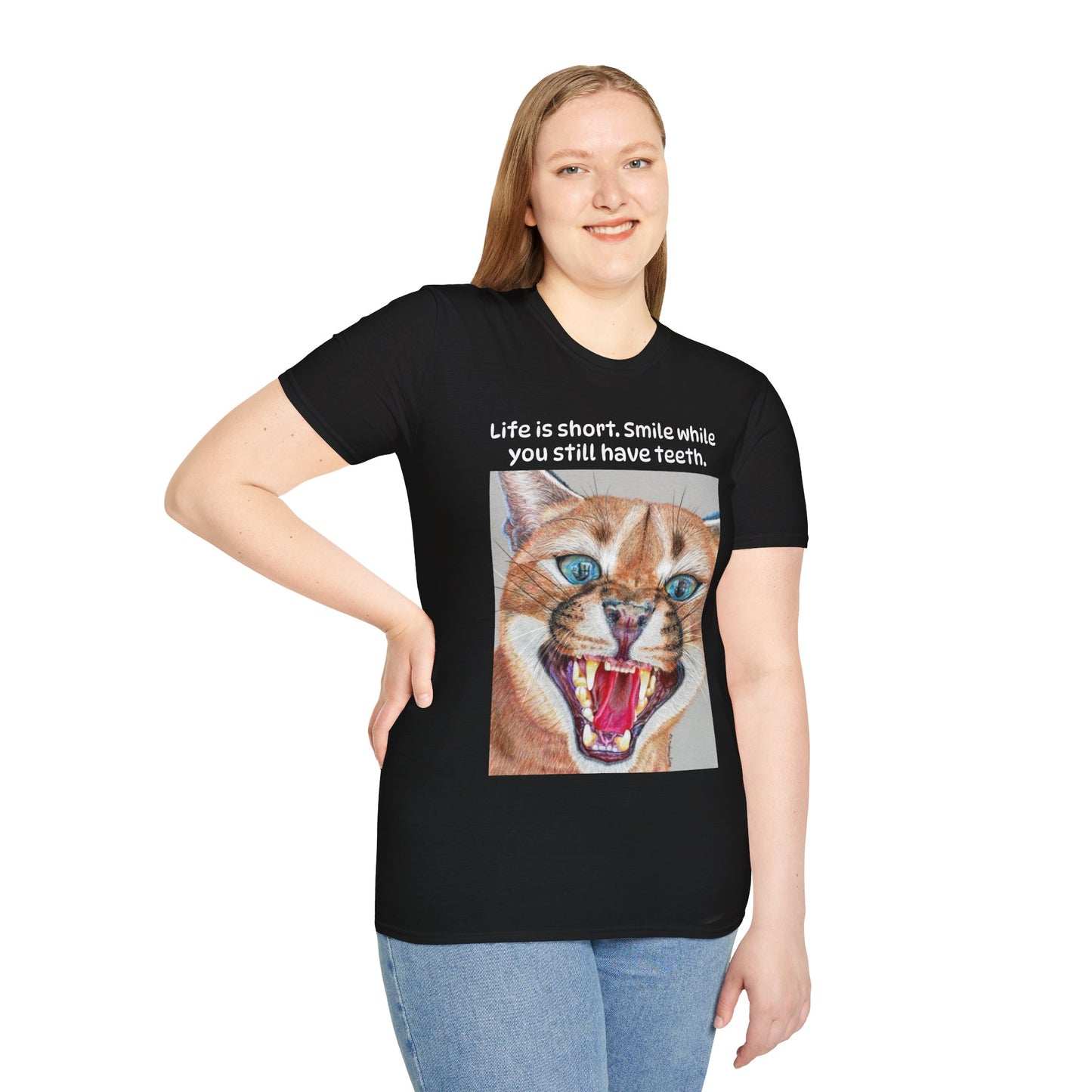Dental Check T-Shirt With Text