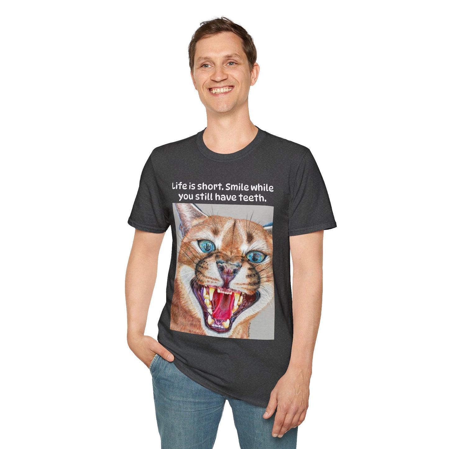 Dental Check T-Shirt With Text